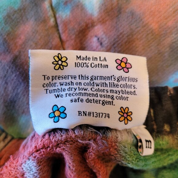 Big Bud Press CROPPED Rainbow Magic Waters Tie Dye Hoodie and Sweat Pants Set - Picture 6 of 11